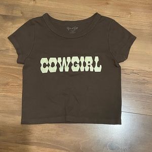 Brown baby tee